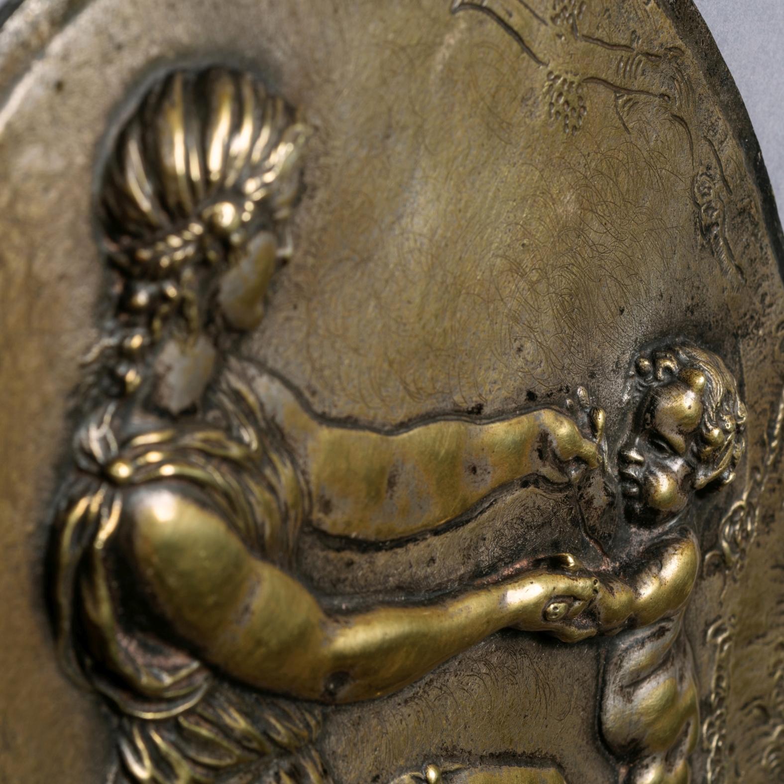 Pair of Oval Bronze Reliefs After Clodion In Good Condition For Sale In Brighton, West Sussex