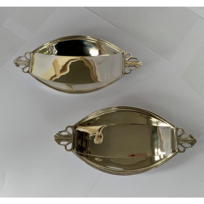 Pair of Oval Pierced Art Deco Sterling Silver Bowls by Mappin & Webb Ltd, 1937 In Good Condition For Sale In London, GB