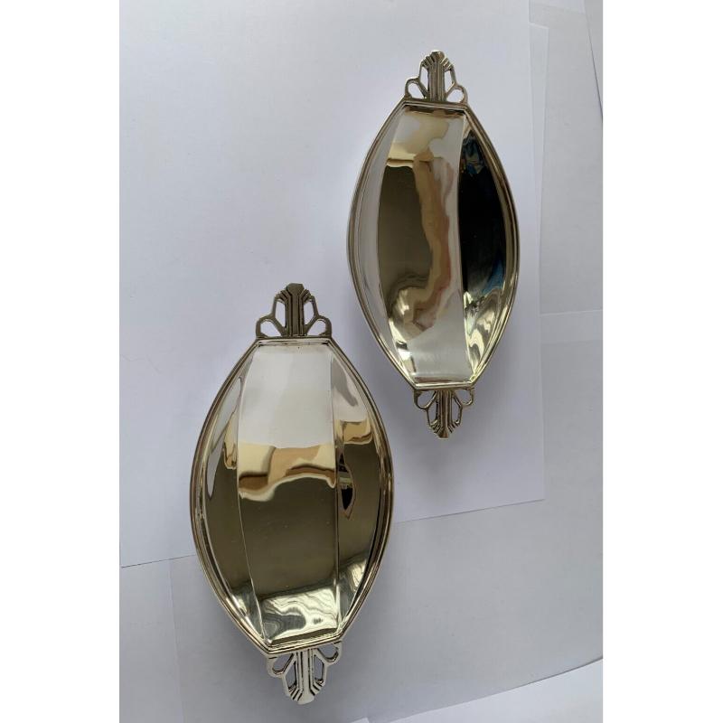 Paar ovale durchbrochene Art-Déco-Schalen aus Sterlingsilber von Mappin & Webb Ltd, 1937 für Damen oder Herren im Angebot