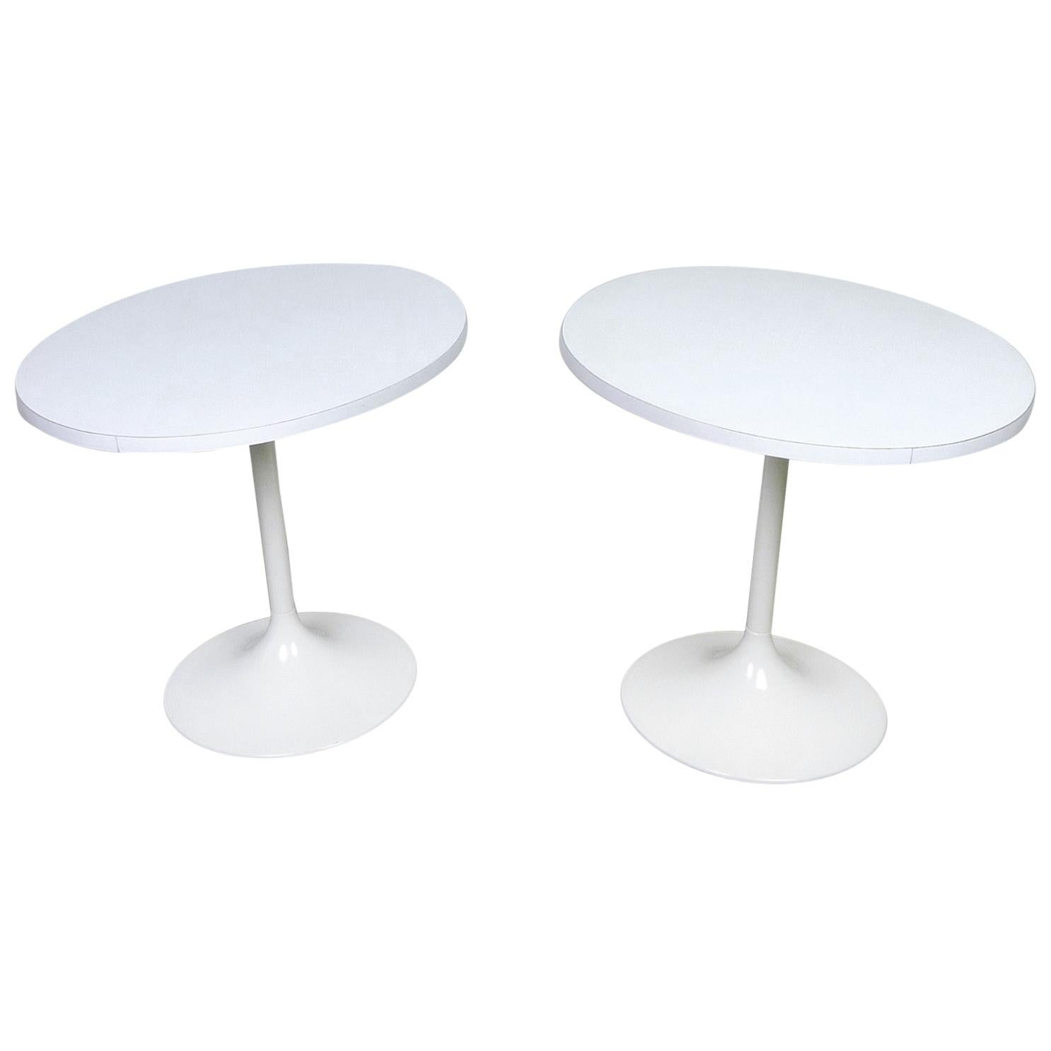 Pair of Oval Side Tables with Tulip Bases, Germany, 1970s For Sale