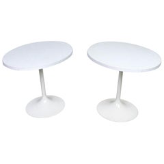 Pair of Oval Side Tables with Tulip Bases, Germany, 1970s
