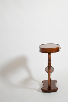Pair of oval swan side tables, 1900s
