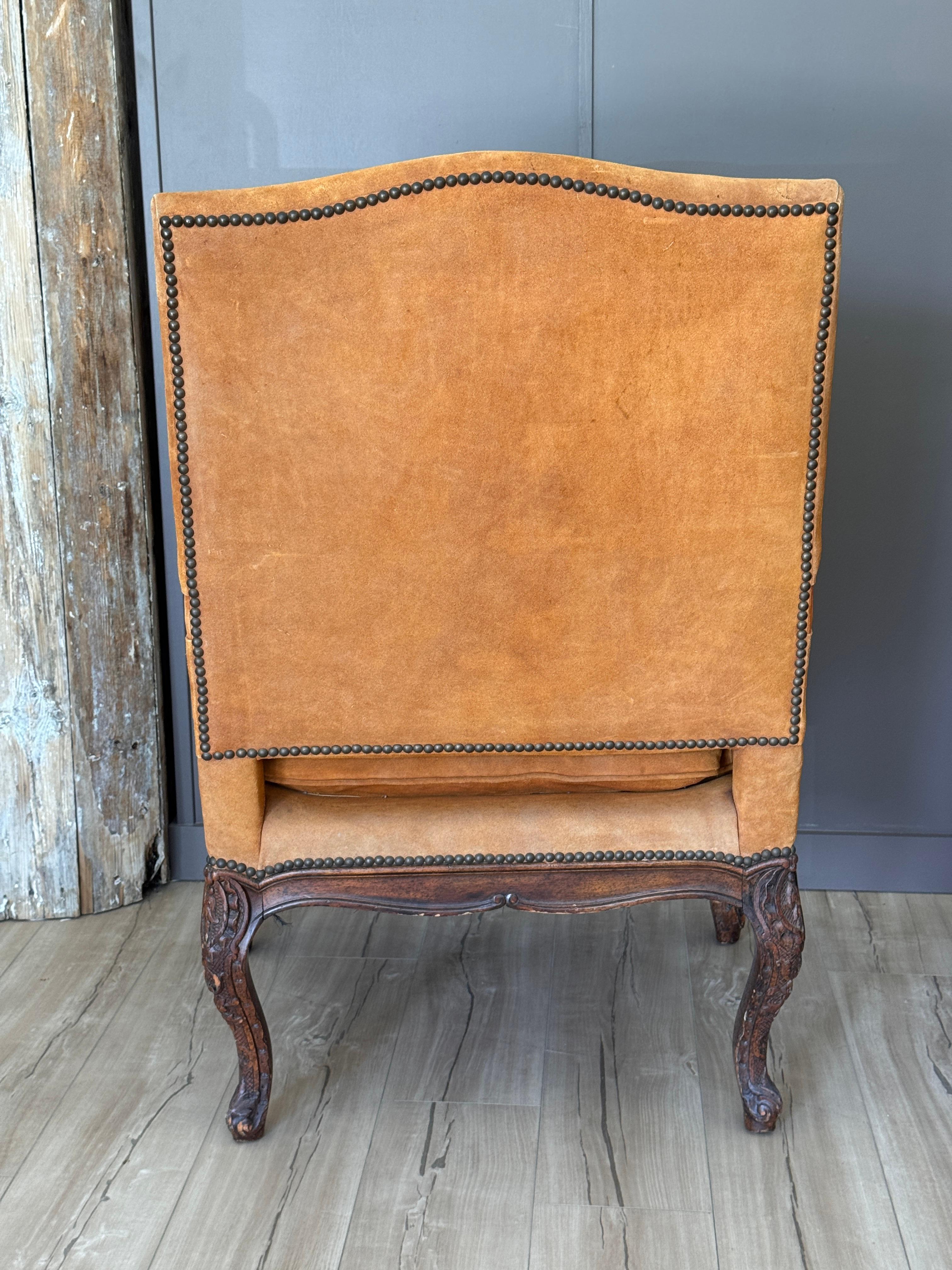 Pair of Oversized 19th Century French Louis XV Style Armchairs For Sale 8