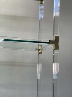 Pair of Oversized Acrylic Étagères in the Style of Charles Hollis Jones