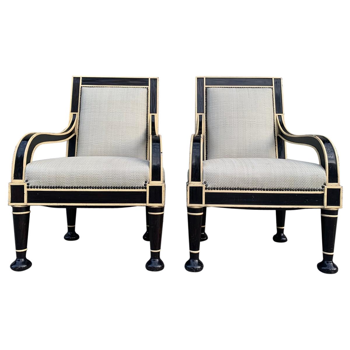 Pair of Oversized Armchairs by Hendrix-Allardyce For Sale