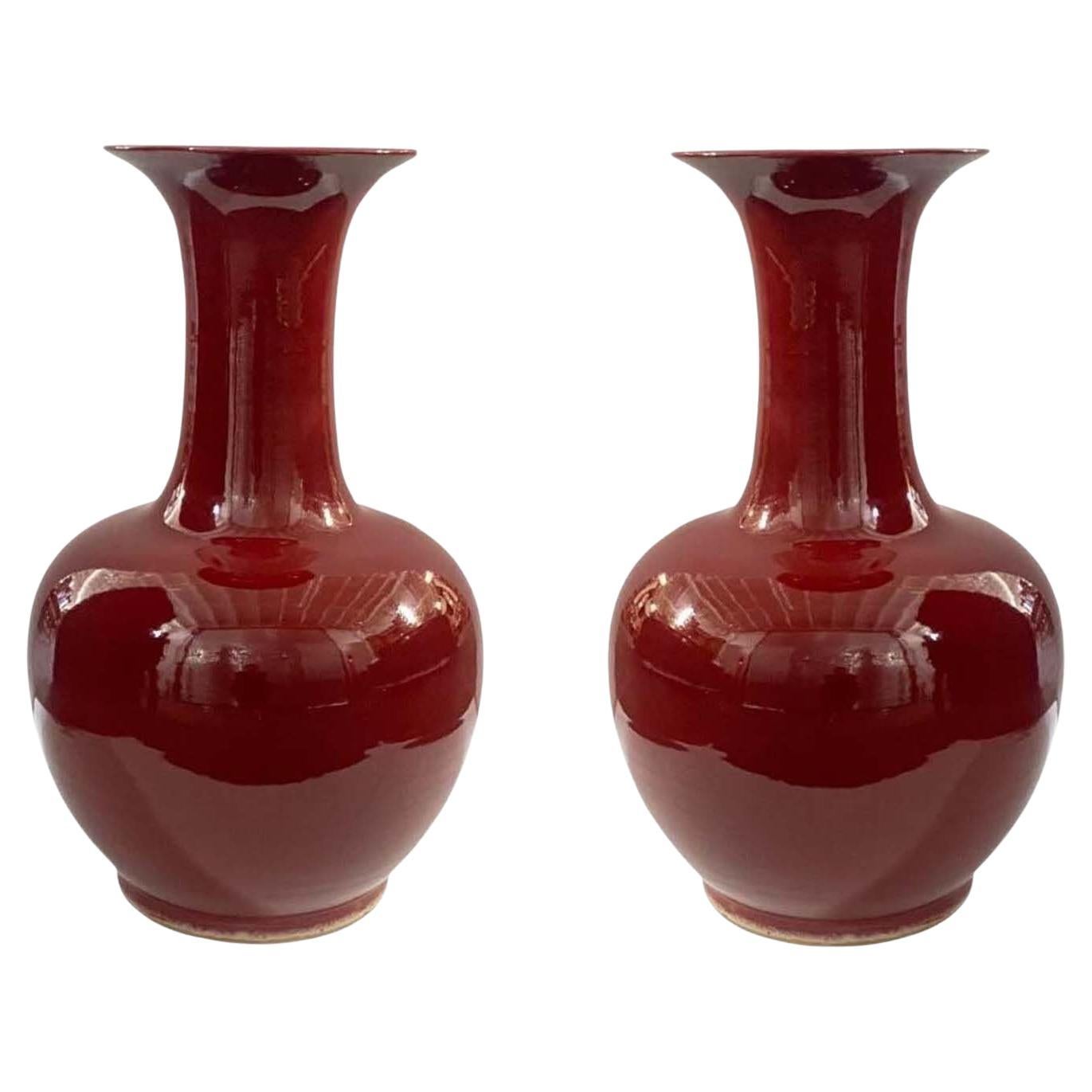 Pair of Quing Dynasty Silver Chinese Vases For Sale at 1stDibs