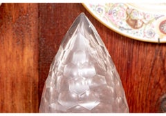 Pair of Oversized Cut Crystal Bottle Stopper/ Finials