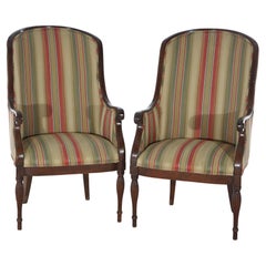 Pair of Oversized English Sheraton Style Lolling Chairs 20th C