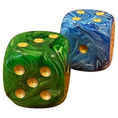 Pair of Oversized MCM Marbled Dice