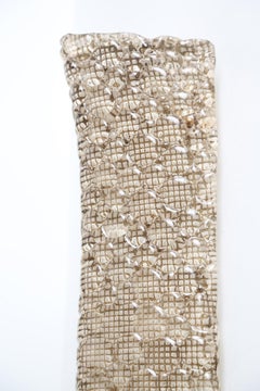 Coppia di applique oversize in vetro di Murano, vetro scultoreo con texture, disponibili in magazzino