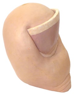 Pair of Oversized Painted Terracotta Toe Sculptures