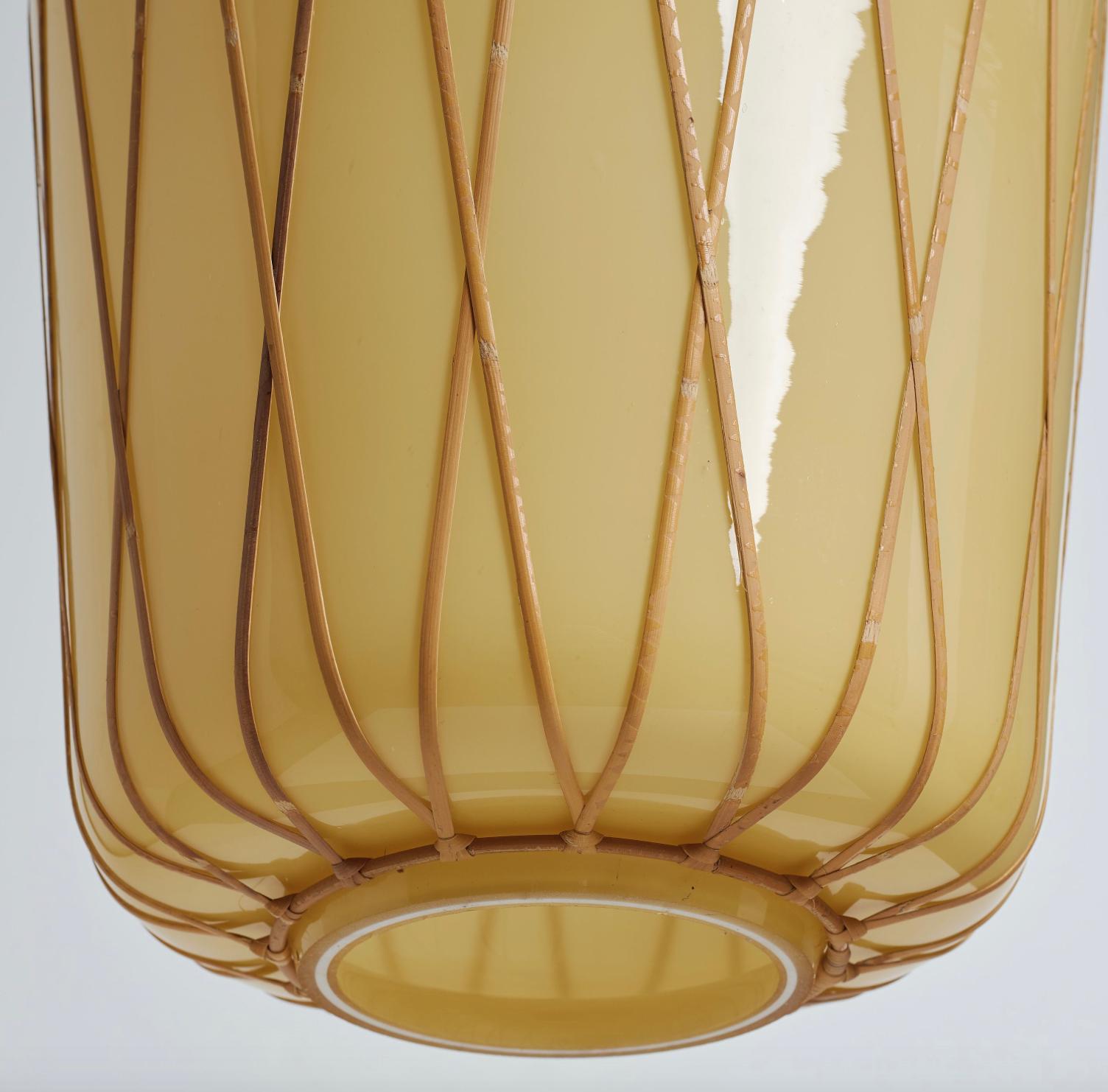 Scandinavian Modern Pair of Oversized Pendants by Carl Westman Attributed