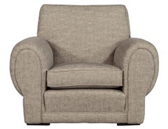 Pair of Oversized Upholstered Club Chairs