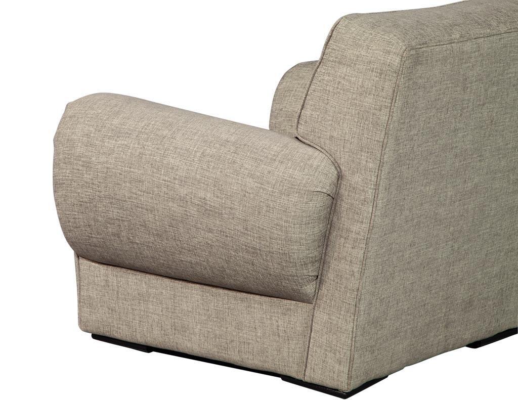 Fabric Pair of Oversized Upholstered Club Chairs