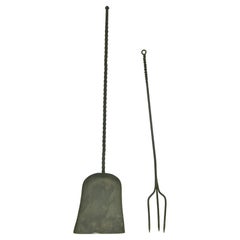 Par de Utensilios para Chimenea de Hierro Forjado Sobredimensionados