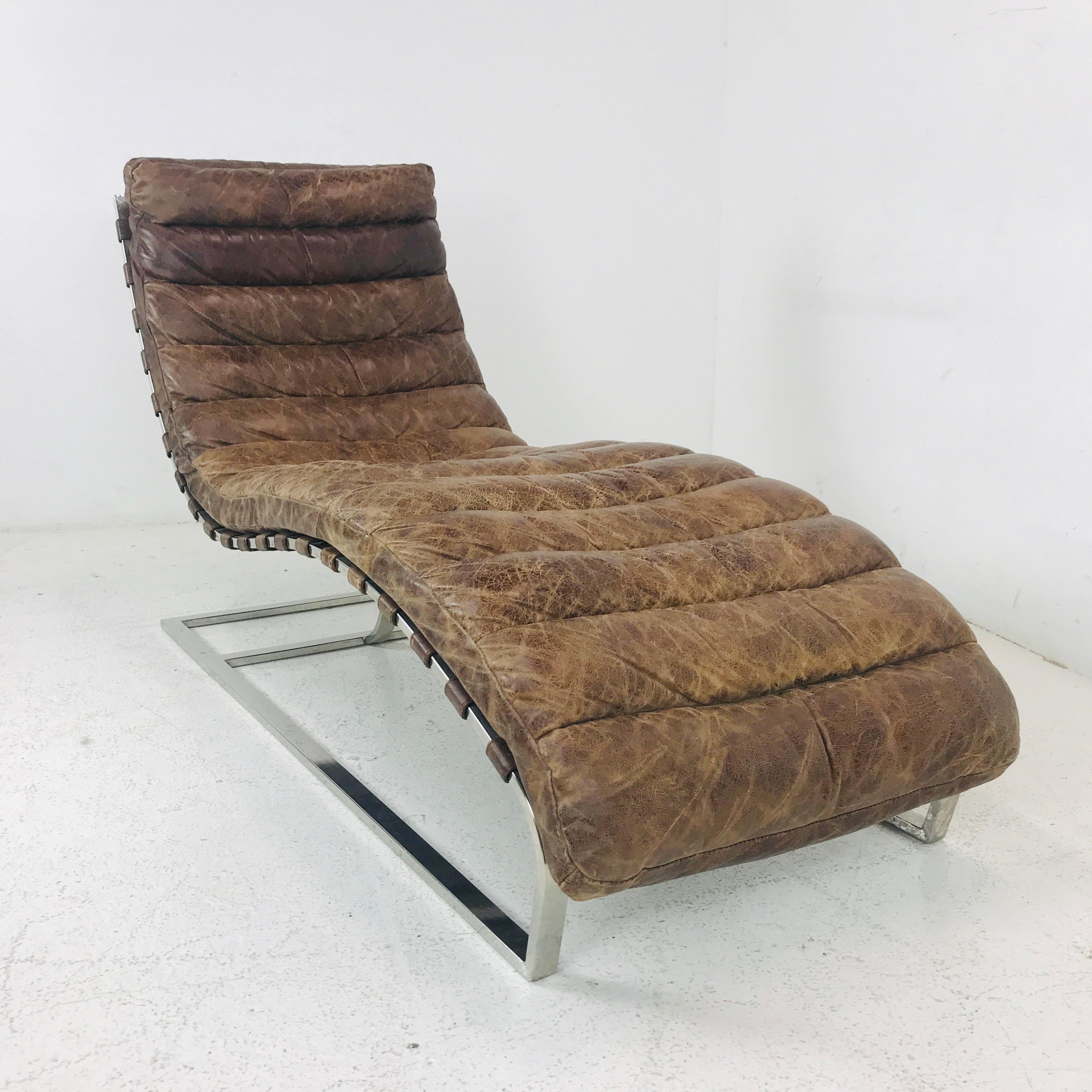 oviedo leather chaise