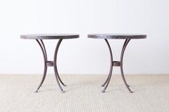 Pair of O.W. Lee Bistro Style Copper Dining Tables