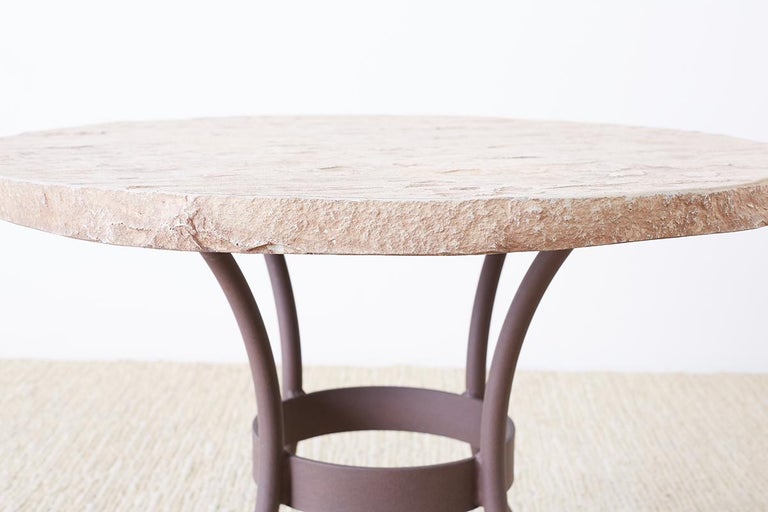 Pair of O.W. Lee FauxStone Patio Garden Drink Tables at 1stDibs