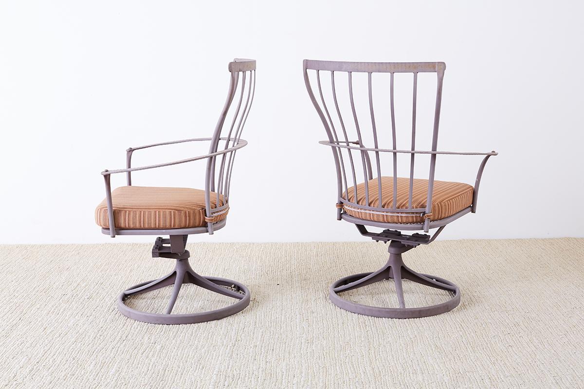 20th Century Pair of O.W Lee Monterra Swivel Rocker Lounge Chairs