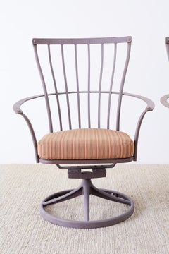 Pair of O.W Lee Monterra Swivel Rocker Lounge Chairs