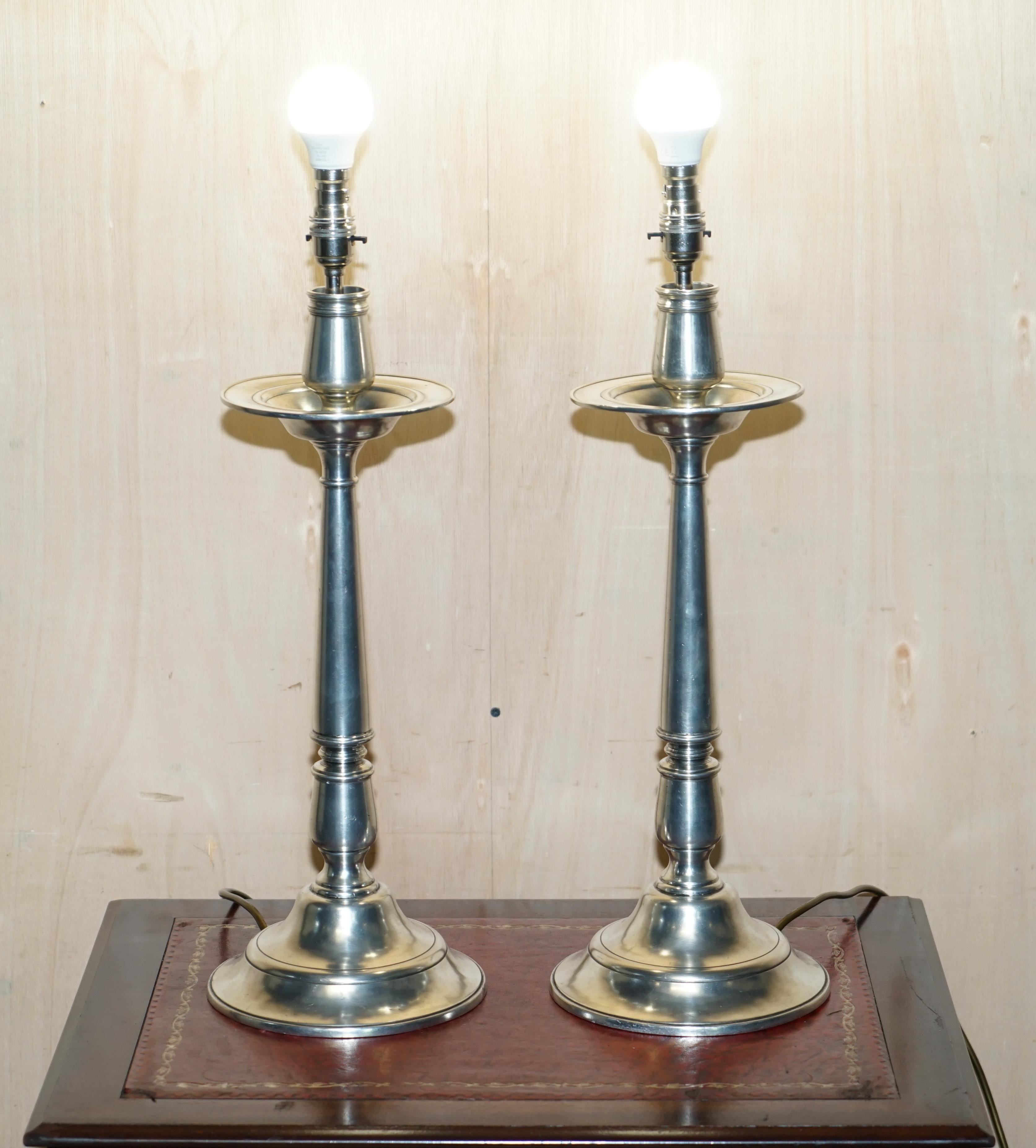 Royal House Antiques

Royal House Antiques is delighted to offer for sale this stunning pair of RRP £1950 large Arte Italica Tavola Marinoni candlestick table lamps which are part of a suite

I have a few variations of these lamps, there are two