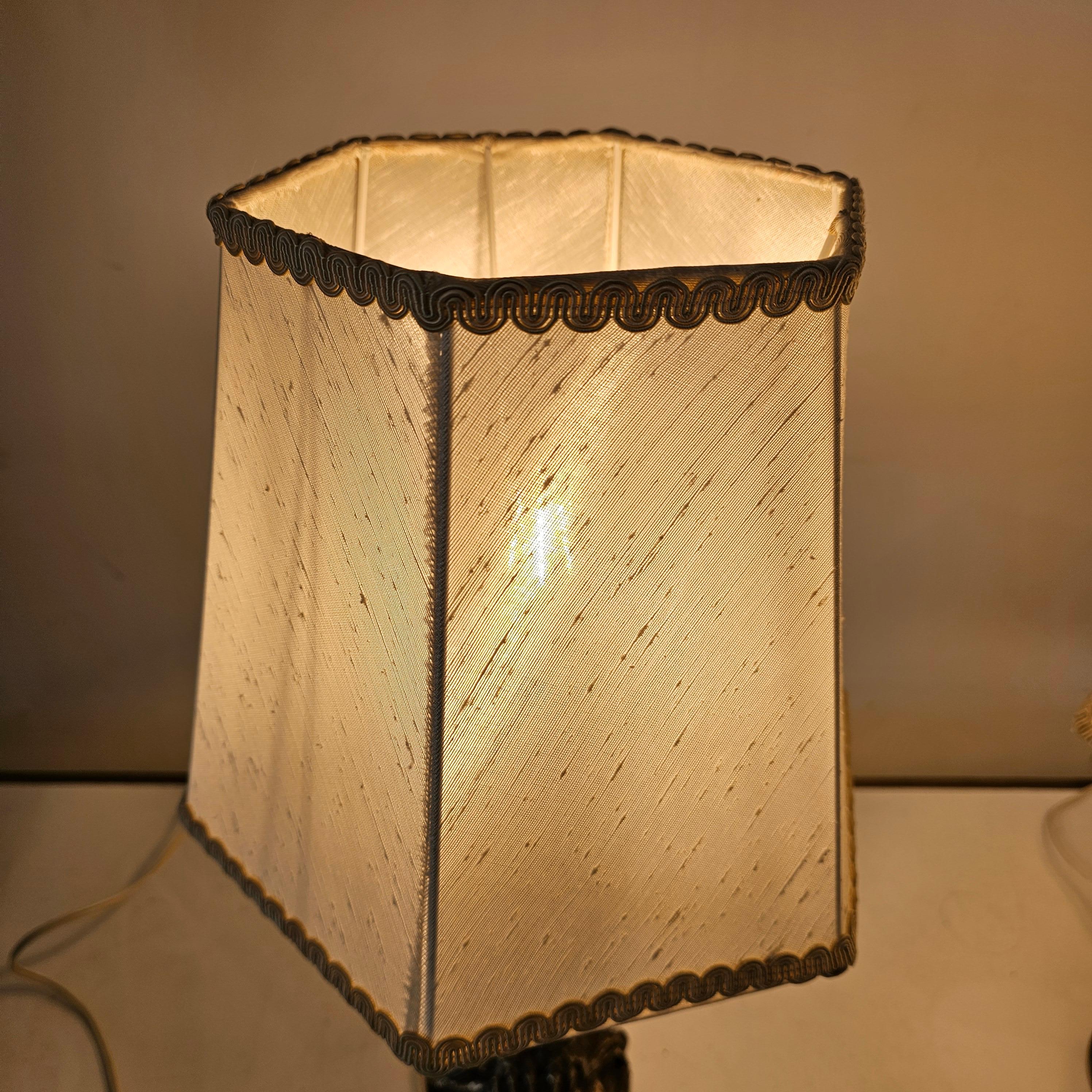 Metallo Coppia di lampade con gufo di Loevsky & Loevsky in vendita