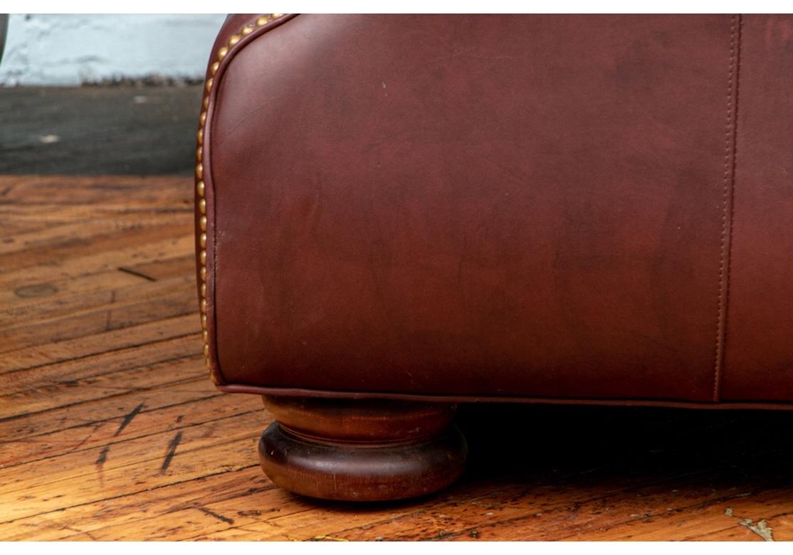 20th Century Pair of Oxblood Leather Club Chairs by Hancock & Moore