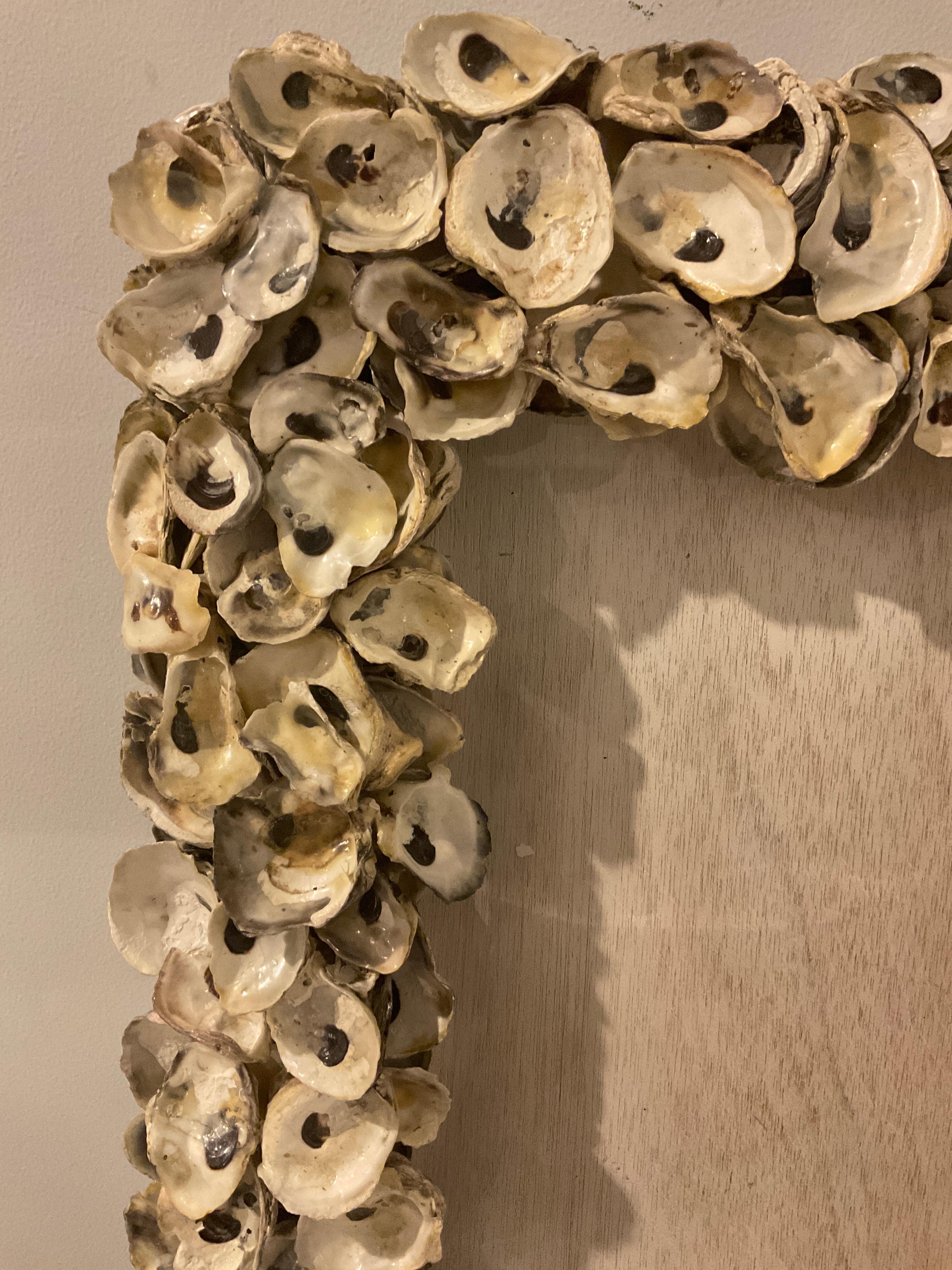 Contemporary Pair Of Oyster Shell Frames  For Mirrors For Sale
