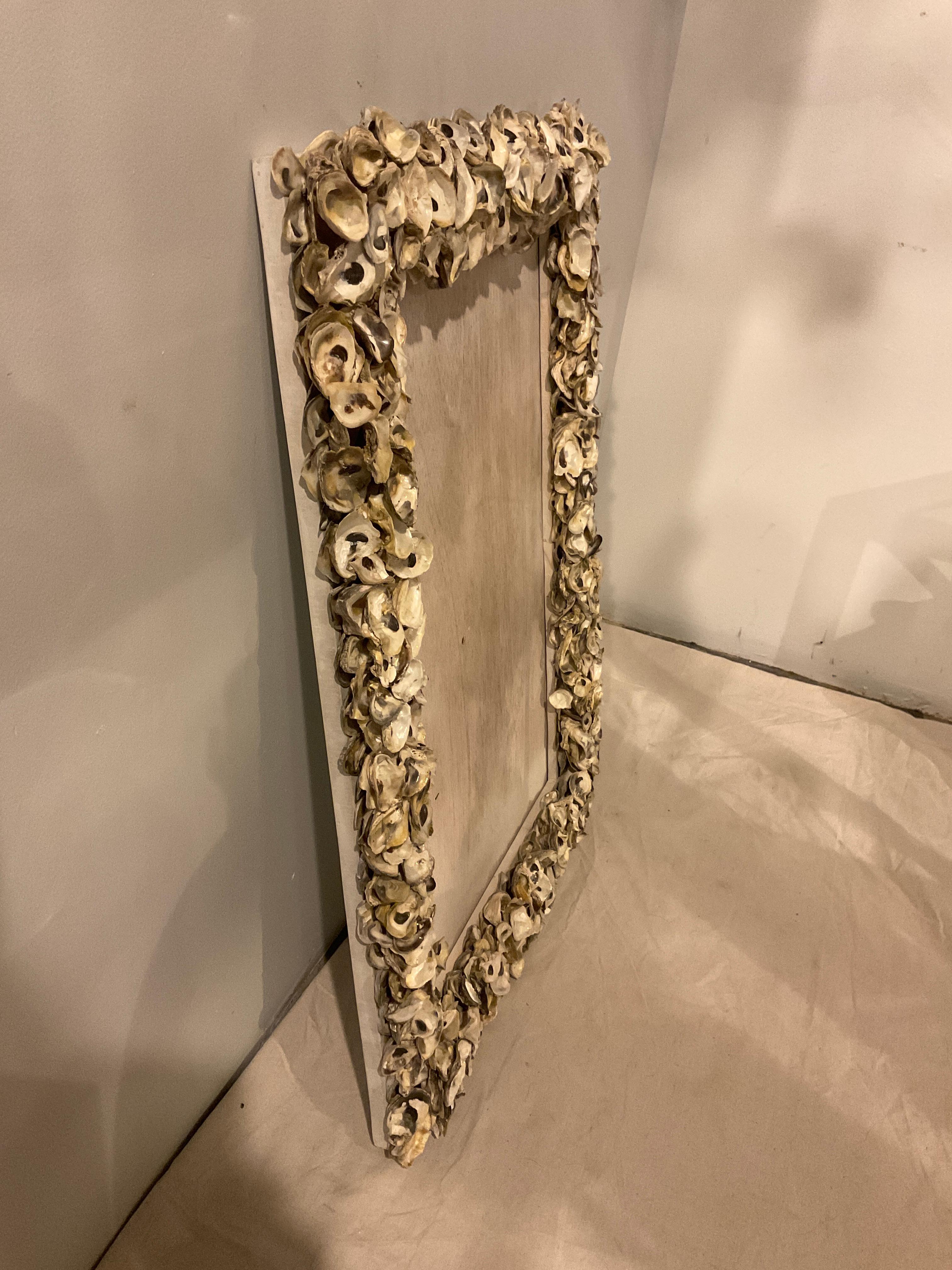 Pair Of Oyster Shell Frames  For Mirrors For Sale 1