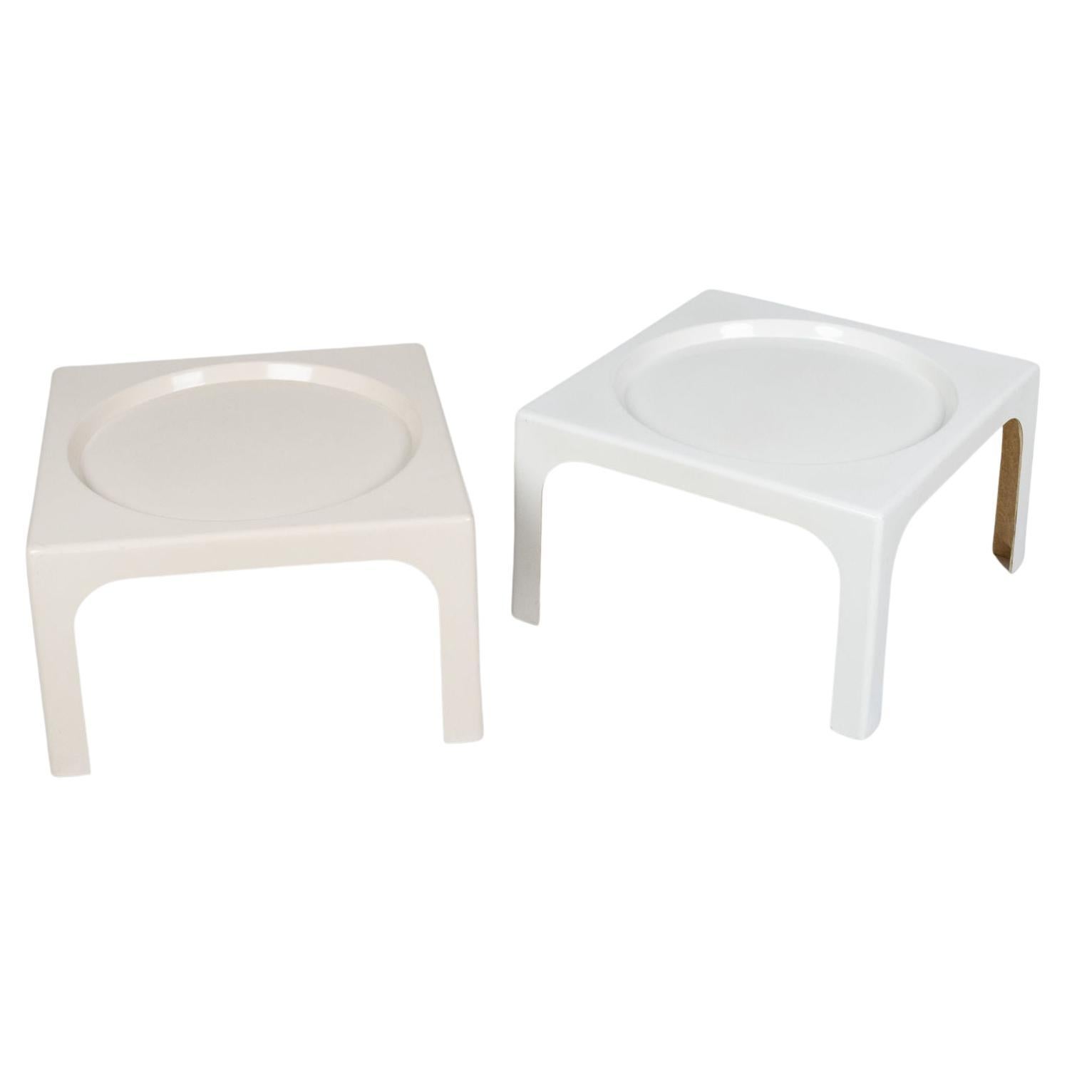 Pair of Ozoo side tables by Marc Berthier for Prisunic, France, 1970s