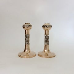 Paar P. Sarpaneva-Messing-Kerzenhalter, um 1970, Finnland