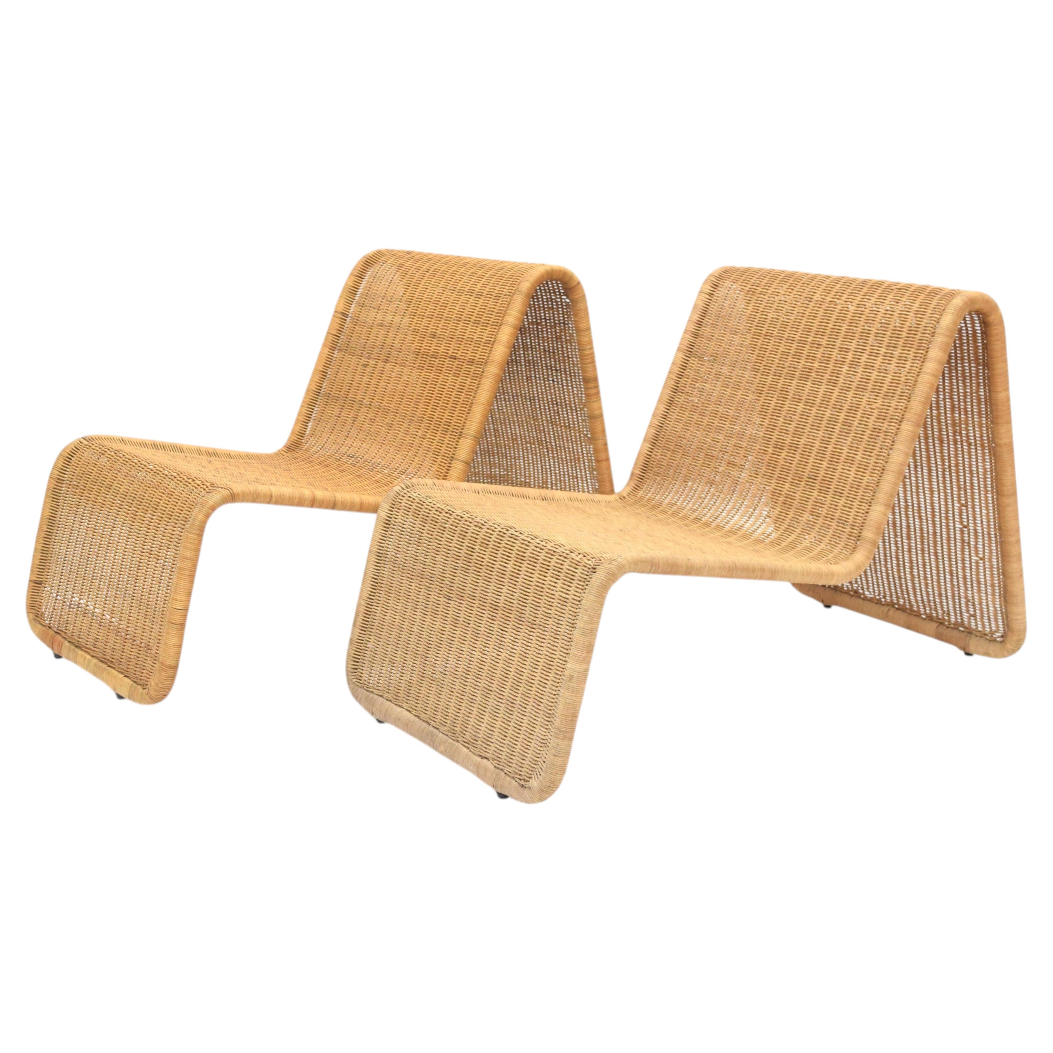 P3-Lounge-Sessel von Tito Agnoli, Rattan und Stahl, Mid-Century-Modern
