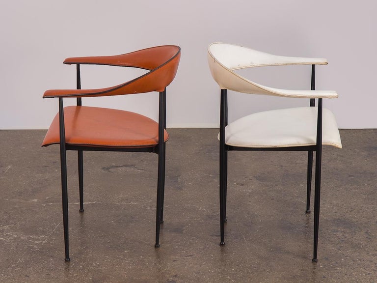 Mid-Century Modern Pair of P40 Armchairs by Giancarlo Vegni and Gianfranco Gualtierotti for Fasem