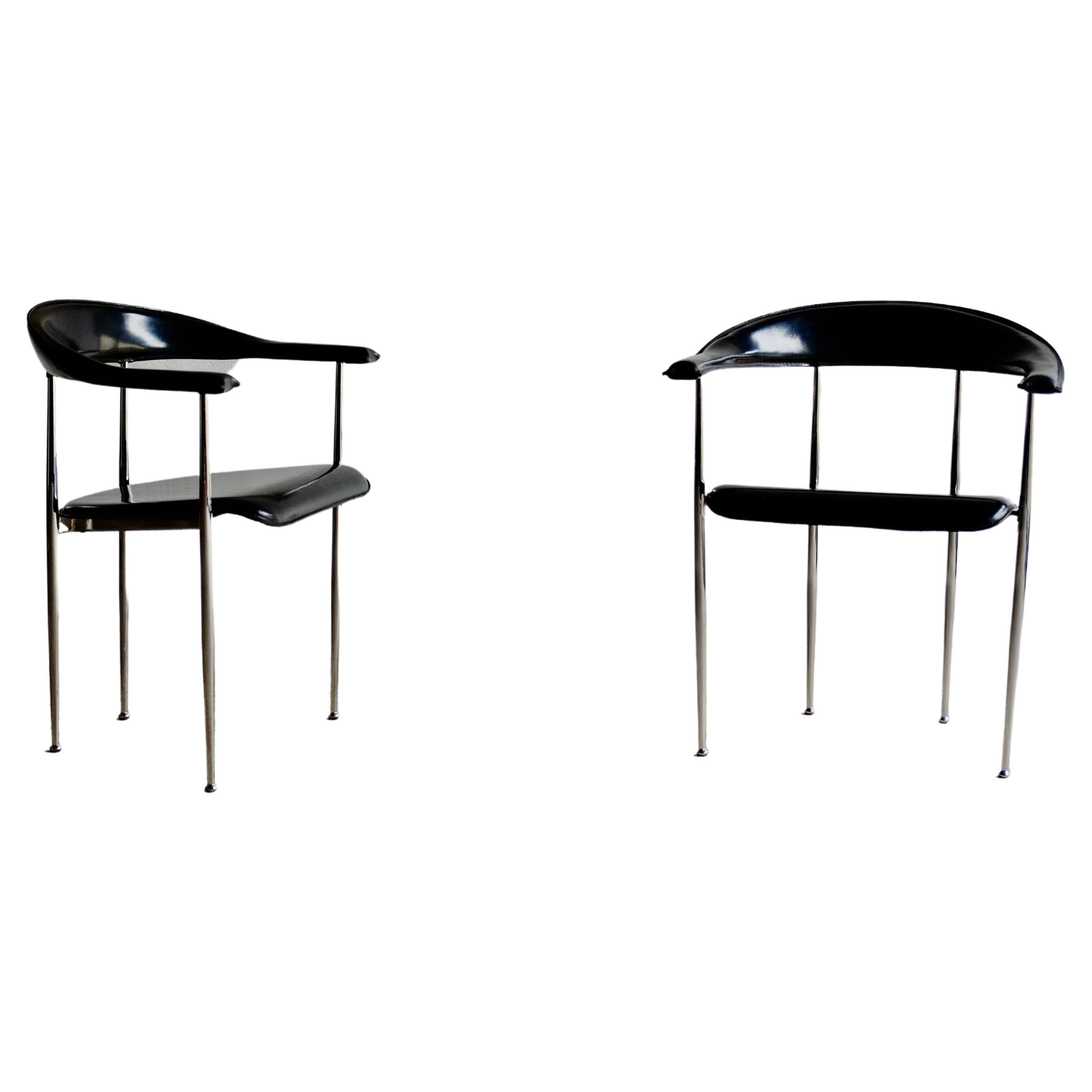 Pair of P40 Chairs by Giancarlo Vegni