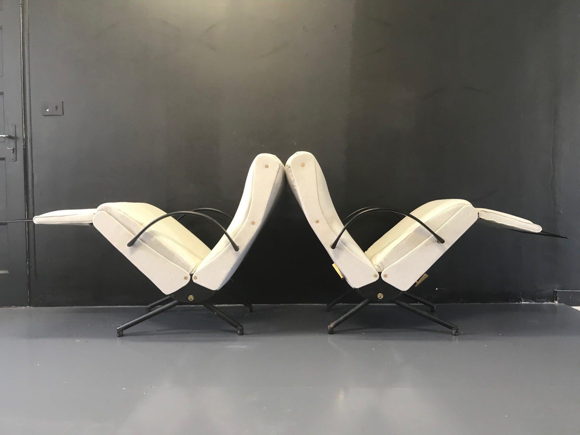 Pair of P40 Lounge Chairs by Osvaldo Borsani for Tecno, 1950s 5