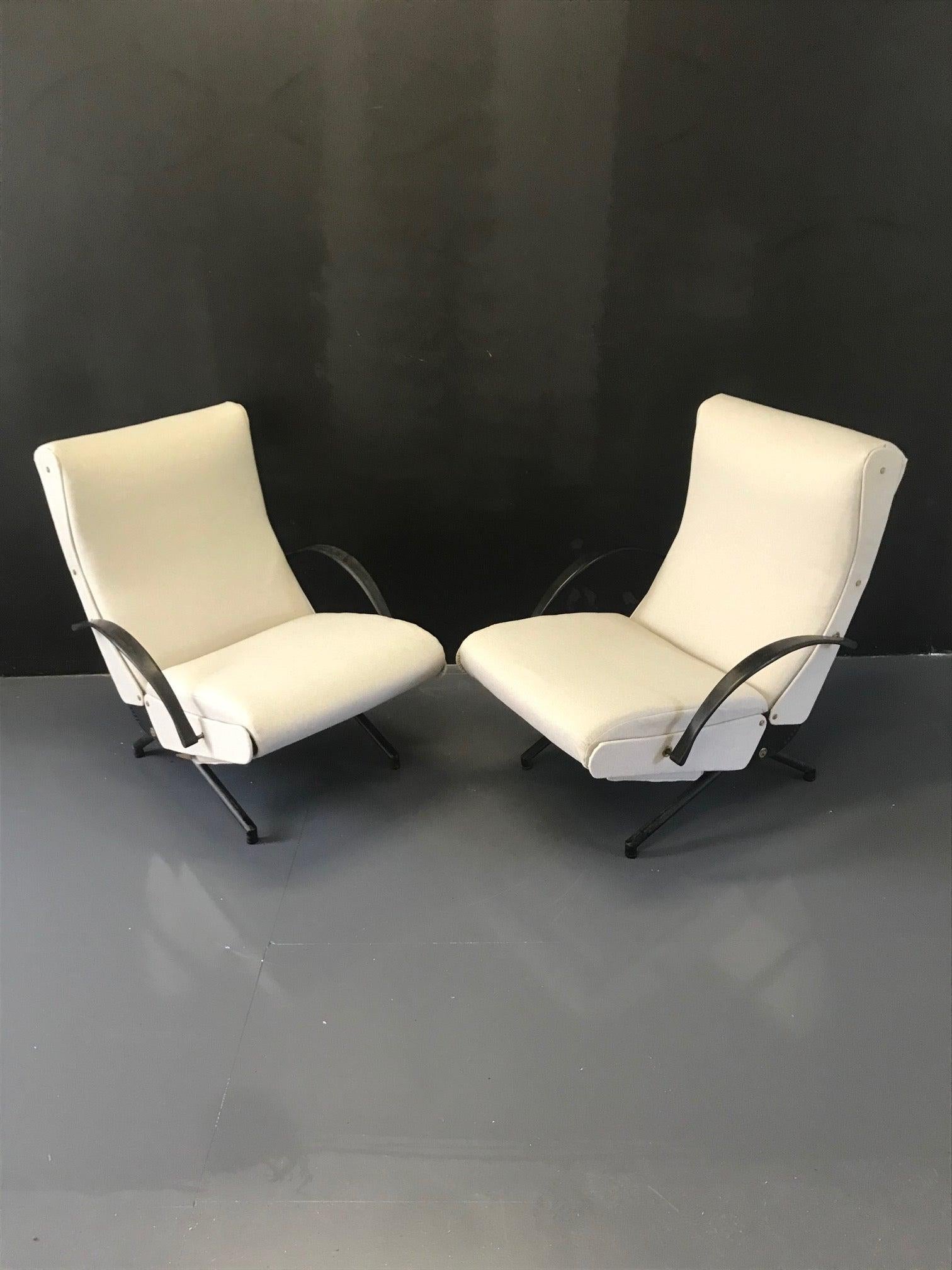 Pair of P40 Lounge Chairs by Osvaldo Borsani for Tecno, 1950s 3