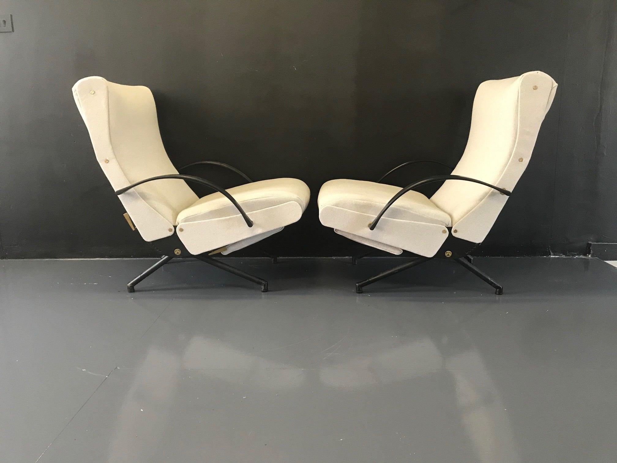Pair of P40 Lounge Chairs by Osvaldo Borsani for Tecno, 1950s 4
