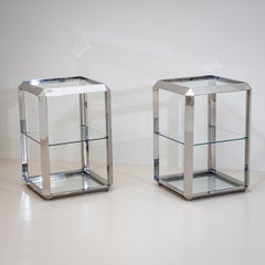 Pair of P800 Side Tables by Alberto Rosselli for Saporiti, Italy, 1970s