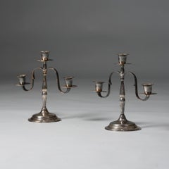 Pair of Paavo Tynell Candle Sticks For Taito Oy, 1920s