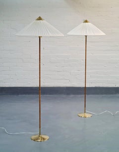 Pair of Paavo Tynell Floor Lamps Model 9602 "Chinese Hat" for Taito
