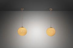 Pair of Paavo Tynell Model "1602" Pendant Lamps for Idman, Finland 1950s