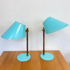 Paire de lampes de table Paavo Tynell, modèle 9227, pour Idman, Finlande, années 1950