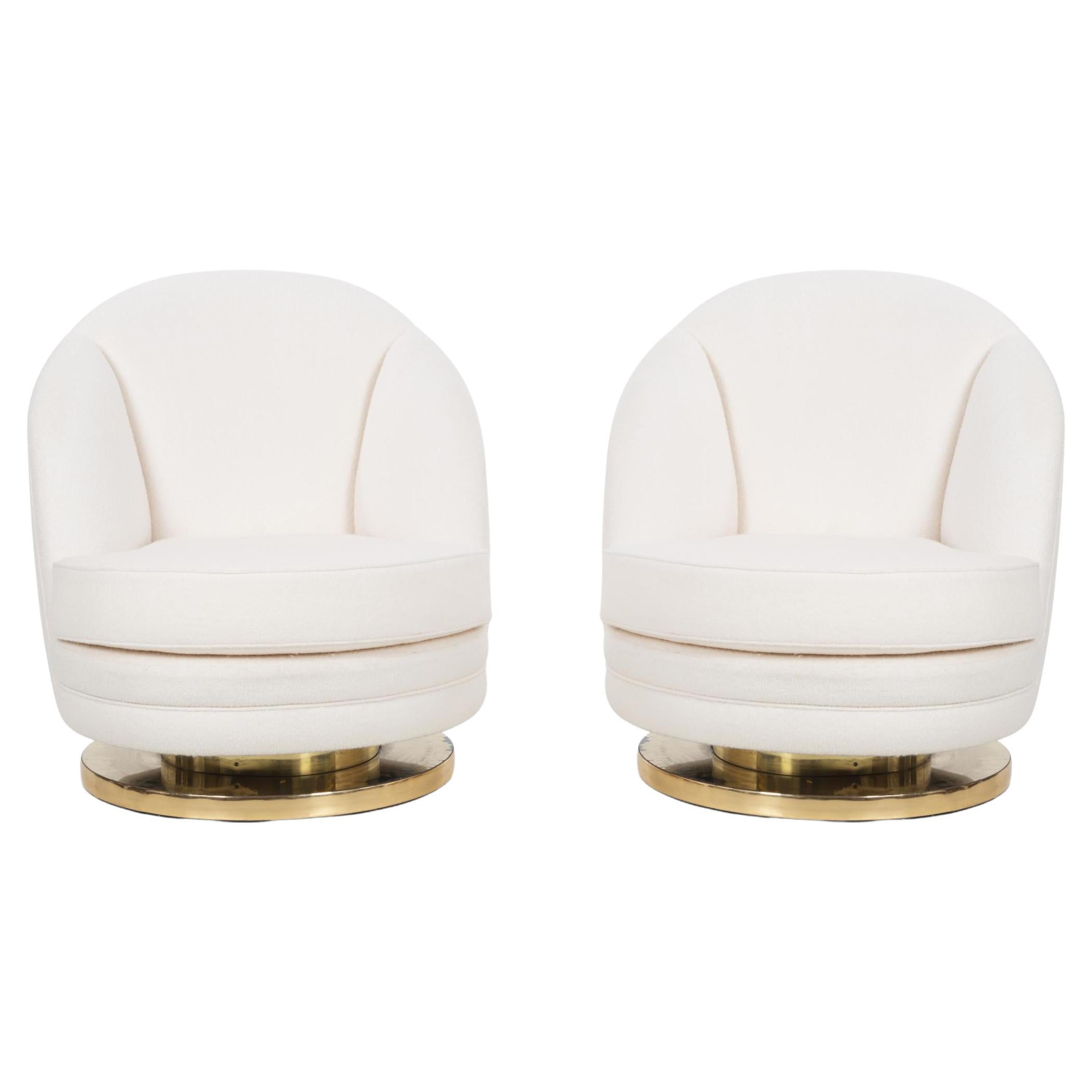 Pair of Swivel Tub Lounge Chairs by Leon Rosen for Pace Collection at