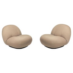 Pair of Pacha Lounge Chairs, Black Semi Matt