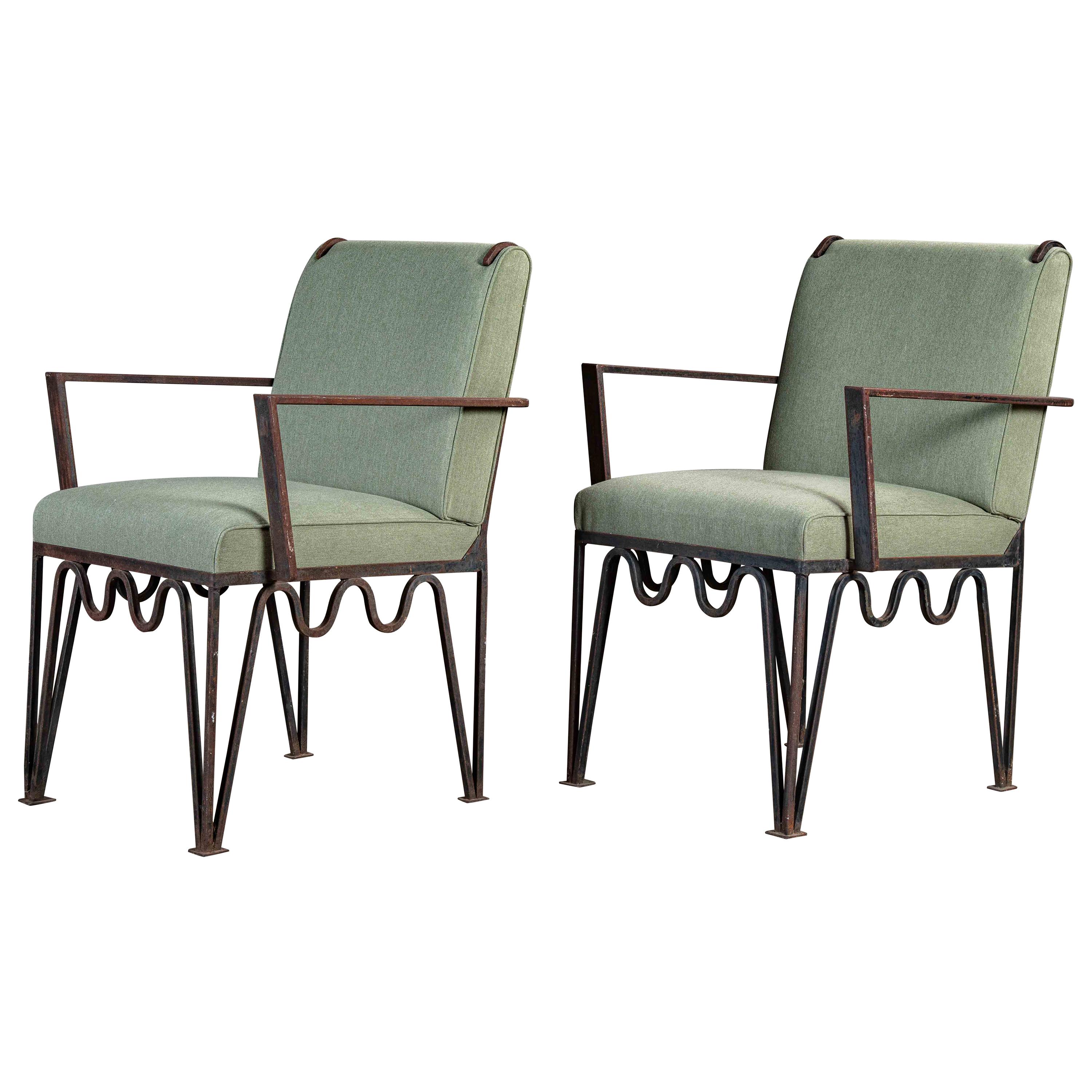 Pair of Pacific Iron Armchairs