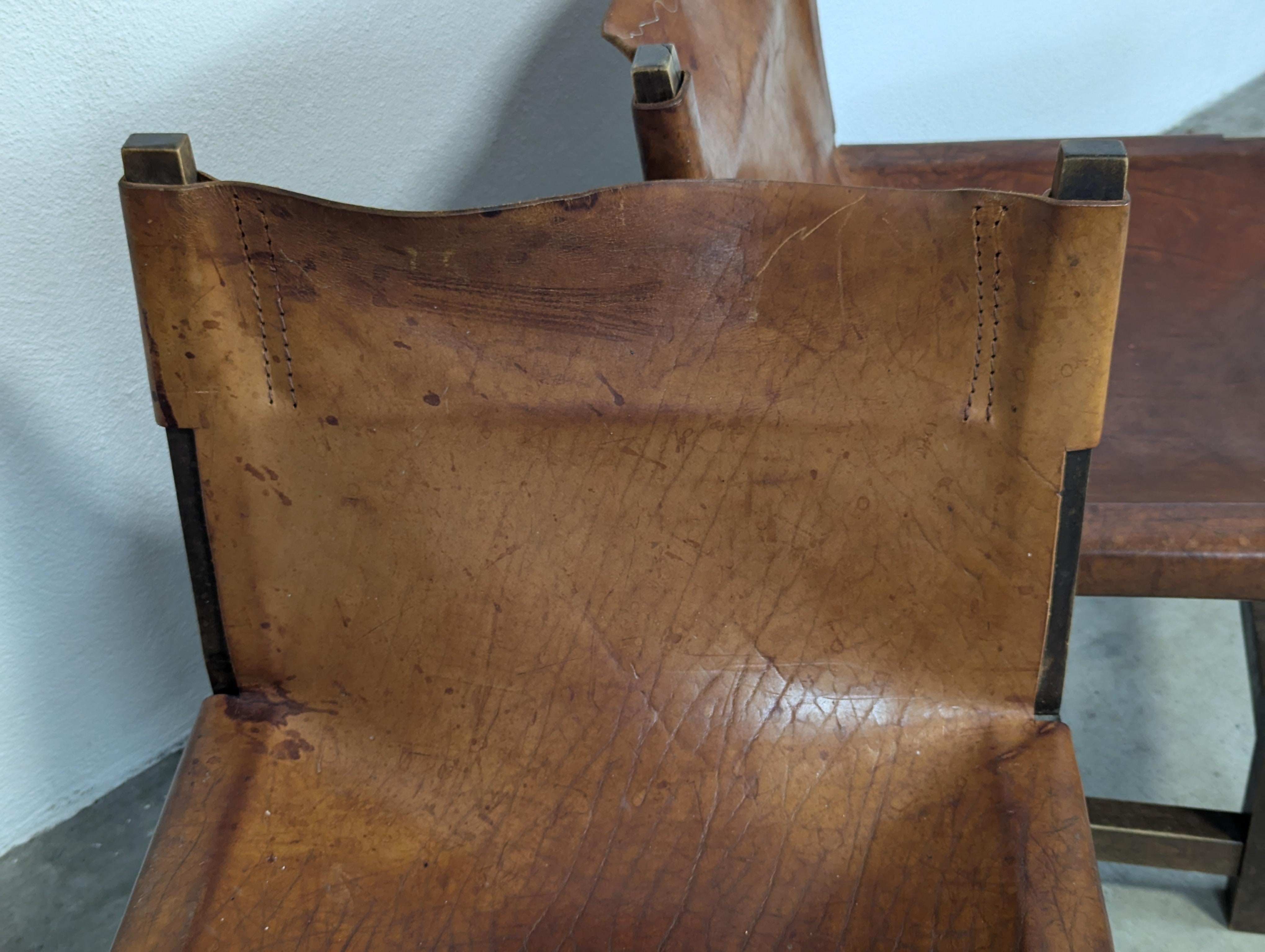 Pair of Paco Muñoz for Darro, 'Riaza' Chair Walnut and Leather, Spain, c1960s For Sale 7