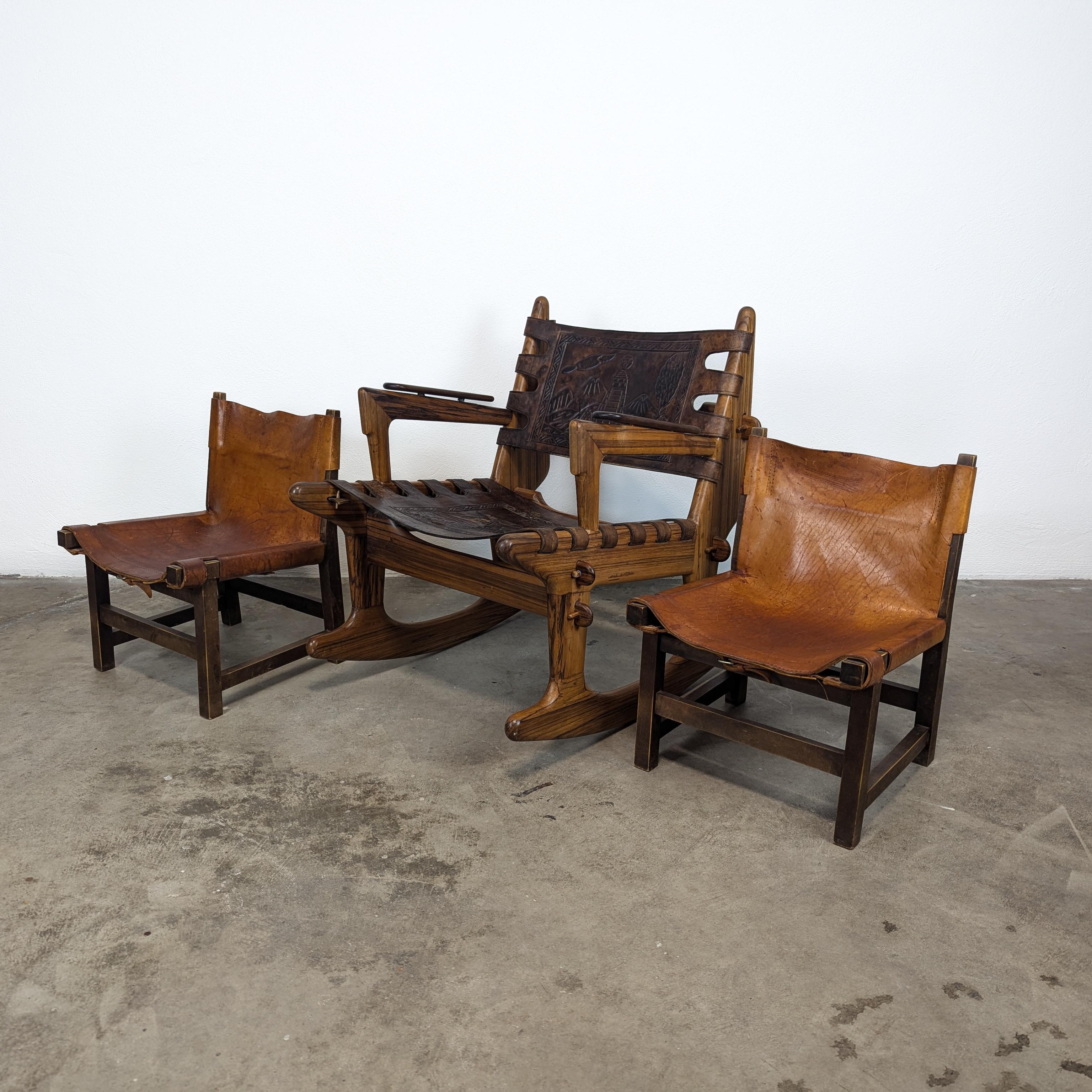 Pair of Paco Muñoz for Darro, 'Riaza' Chair Walnut and Leather, Spain, c1960s For Sale 3