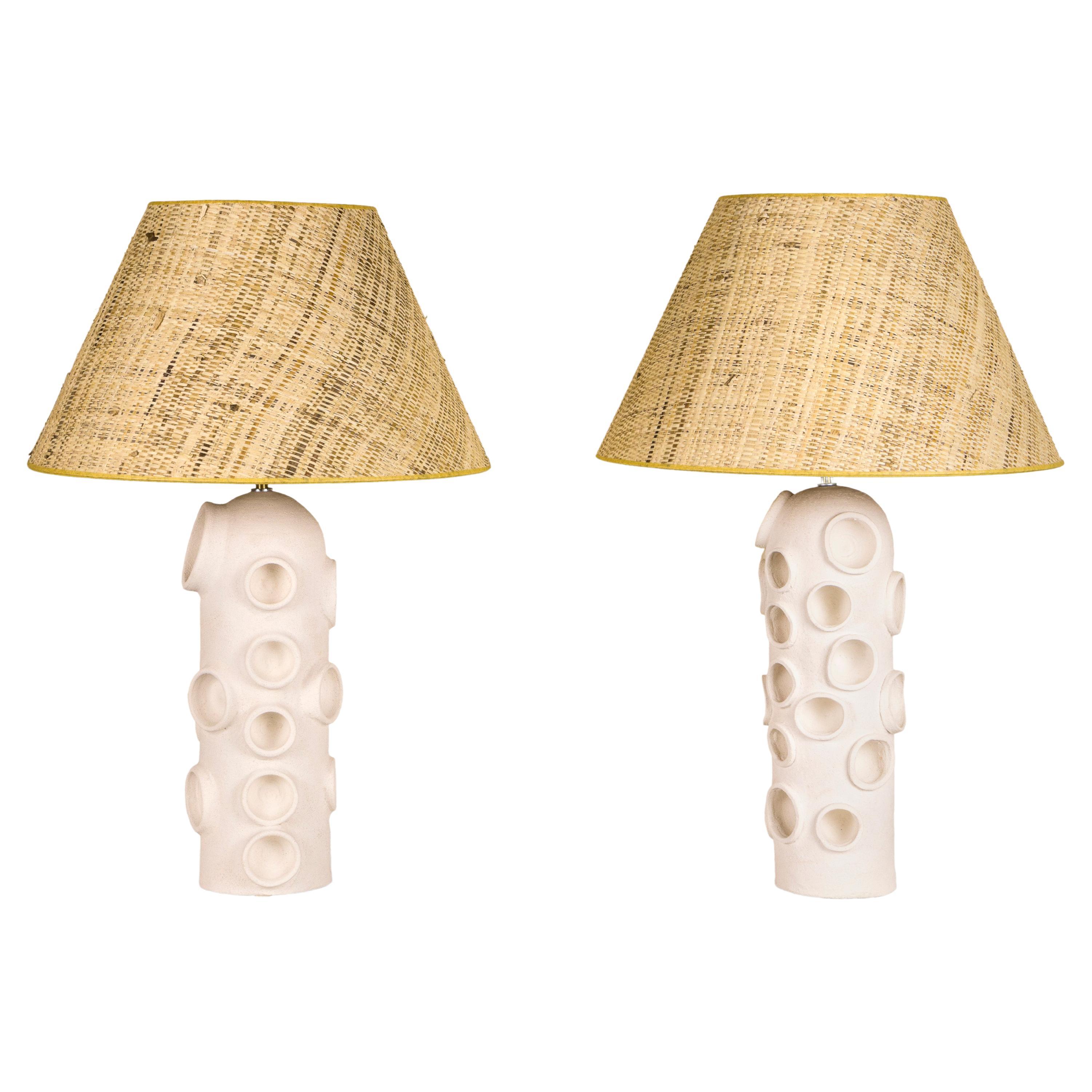 Pair of Paco Ponte Table Lamps, circa 2022, Spain