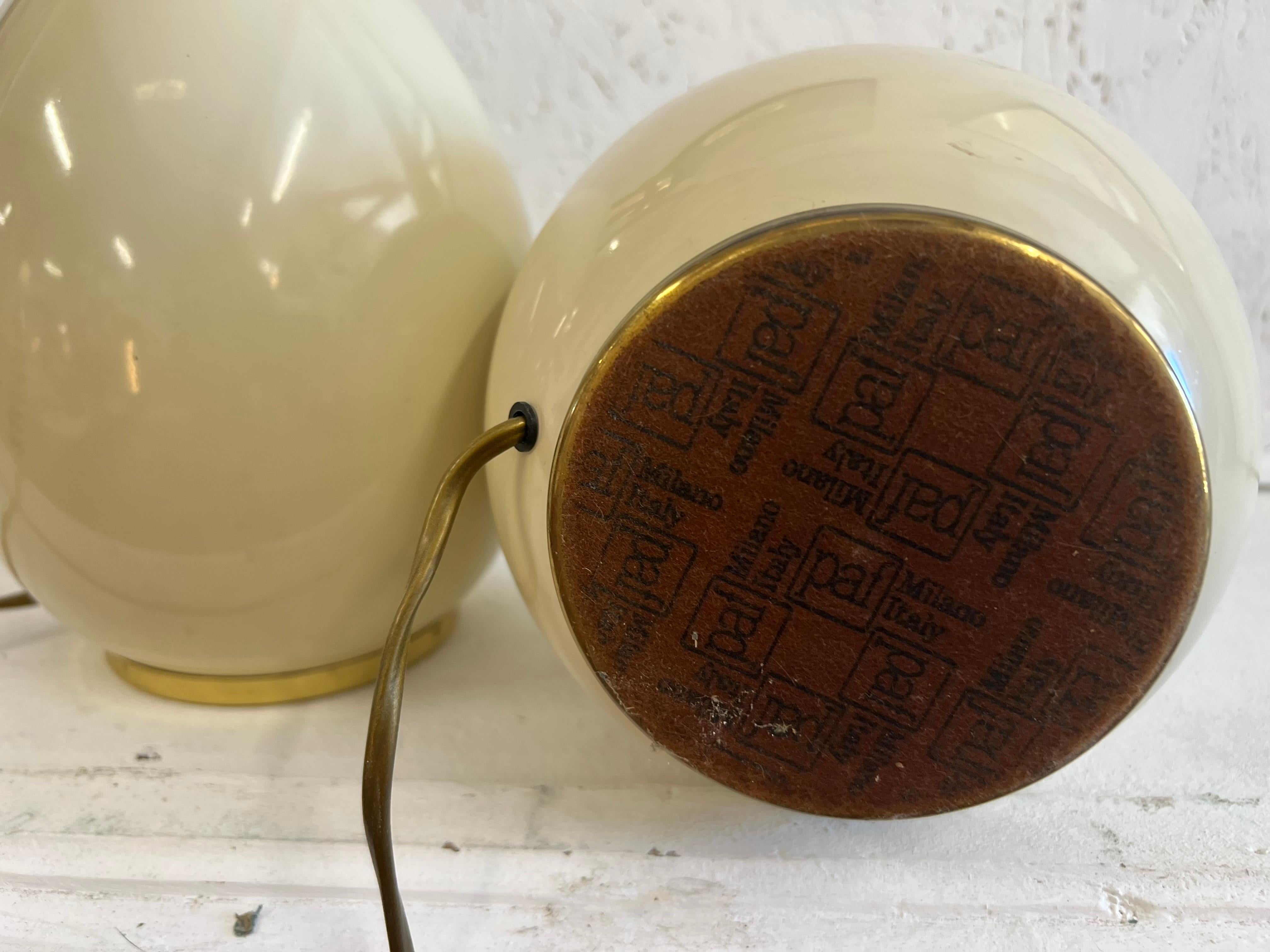Pair of Paf Lamp , 1950’s Italy  In Good Condition For Sale In PÉZENAS, FR