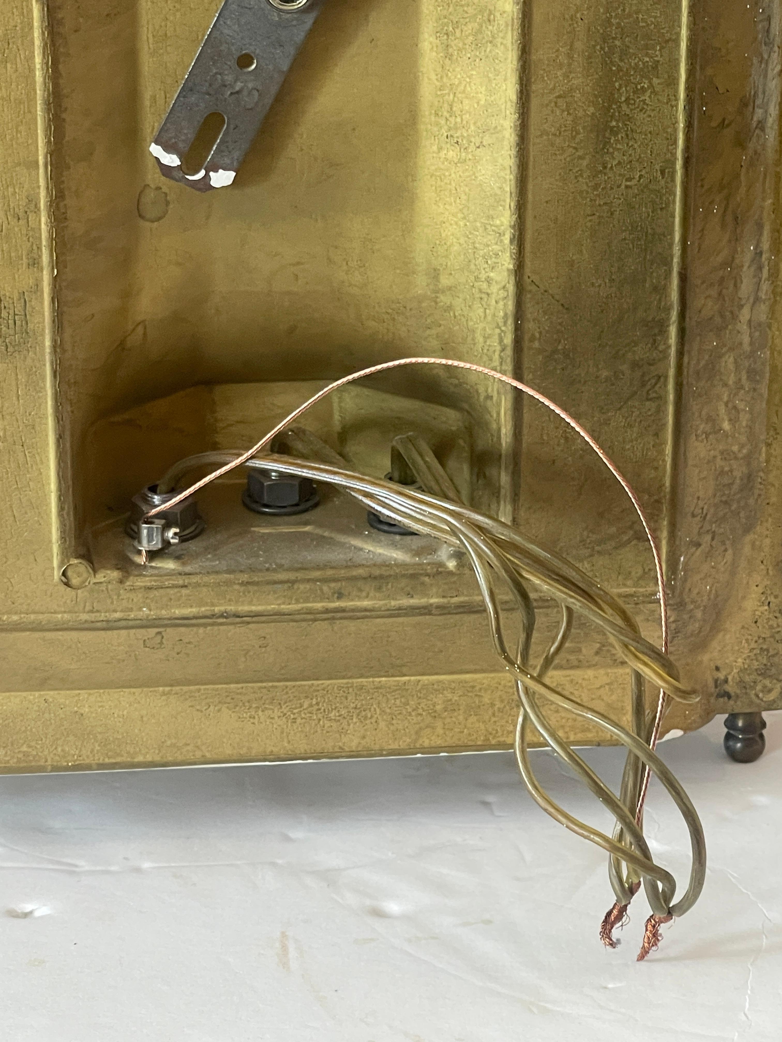 Pair of Pagoda, Heavy Bronze & Beveled Glass Three Lights Lanterns For Sale 5